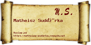 Matheisz Sudárka névjegykártya